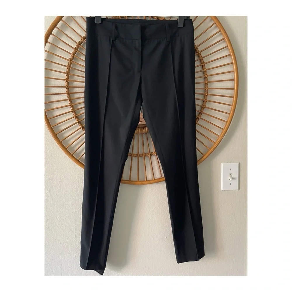 Nili Lotan Virgin Wool Nahla Trousers in Black  Size 2
